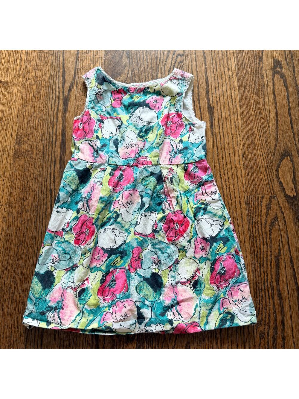 Bonpoint floral printed lined 100% cotton sleeveless dress - 4